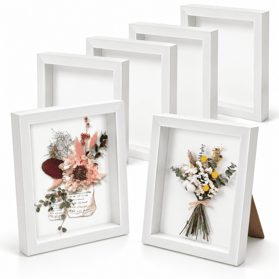 6 Pack Shadow Box Picture Frame 5 X 7in 3d Frames Display Cases