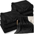 thumbnail image 1 of 6 Pack Sherpa Fleece Throw Blankets Bulk 50"x 60" Soft Plush Wedding Throw Blankets for Couch Sofa Spa Sleepover Party Favor Supplies Travel Guest Room Home Decor (Black), 1 of 5