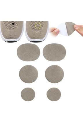 6 Pack Shoe Repair Patches, Self-Adhesive Mesh Sneaker Patch for Holes & Tears, Quick Fix Interior Patch for Athletic Shoes & Heel, Anti-Scratch Invisible Mending, 1.18-1.57 Inch
