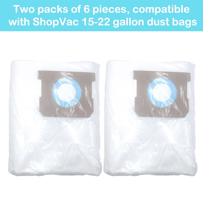 Yonice 6 Pack Replacement Filter Bags For Shop-Vac 15-22 Gallon - Type J 90673 / Type G 90663, Disposable Dust Bags
