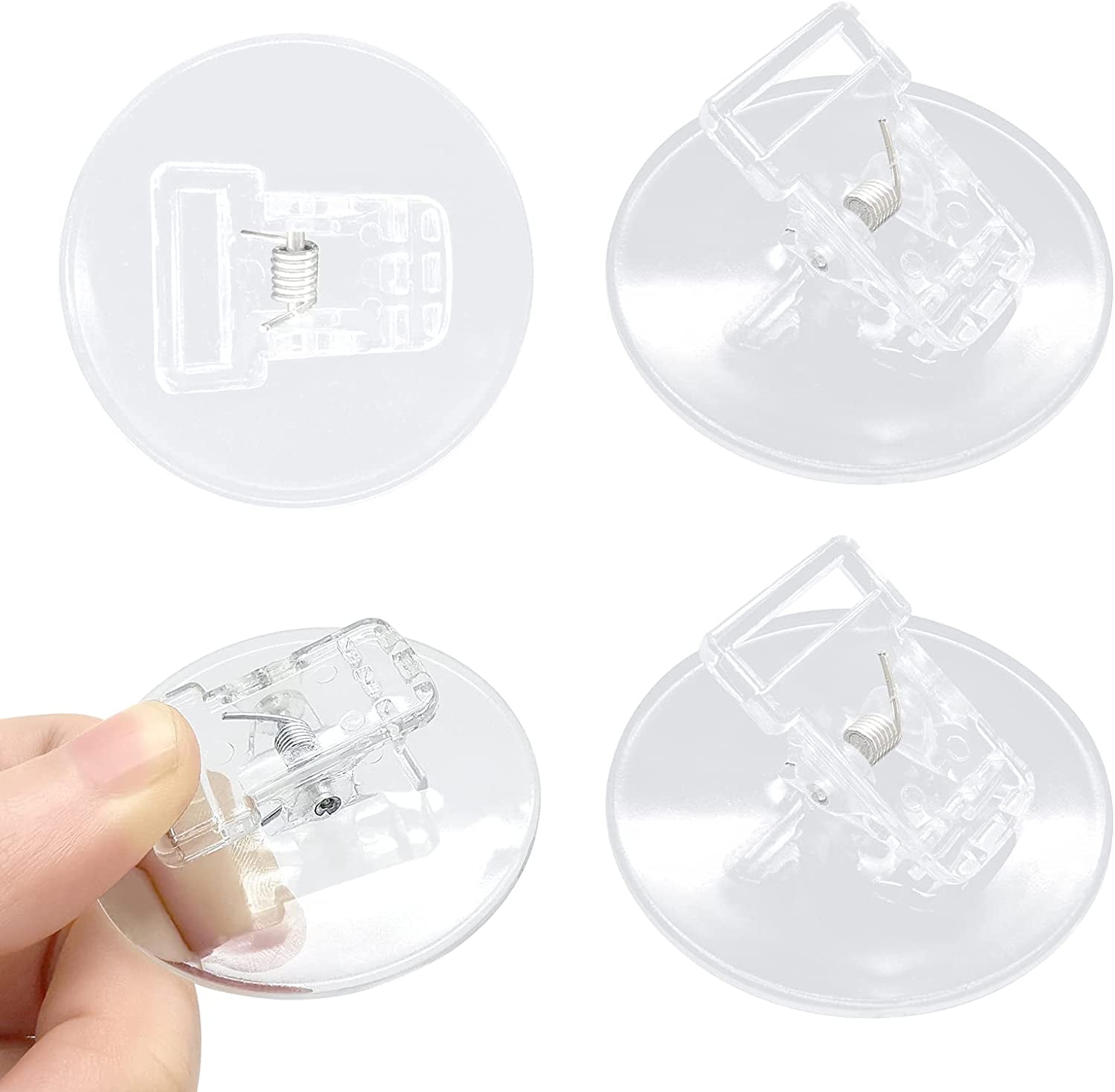 6 Pack Shower Curtain Clips Set Windproof Splash Guard, SelfAdhesive