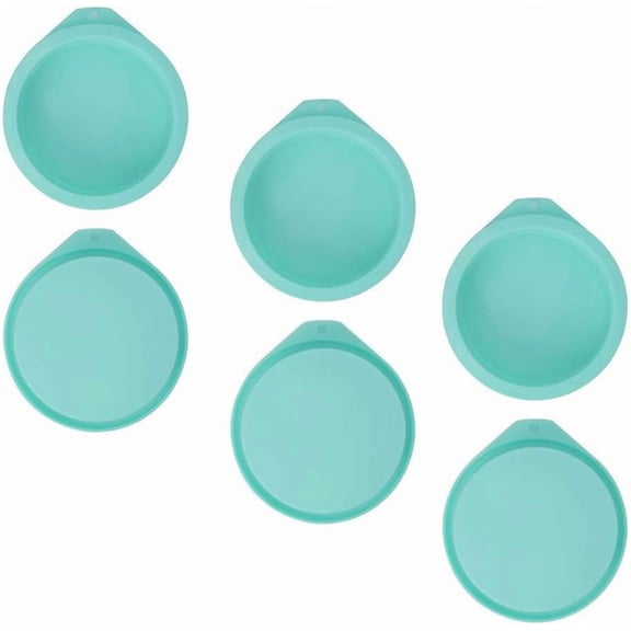 6-Pack Silicone Cake Molds 4 Inch Round Cakes Pans Green Baking Pan Set Silicone Baking Mold DIY Rainbow Cakes and Round Resin Coaster Molds, 0.8 Inch Deep (Green)$$Home Decor, Kitchen, & Other