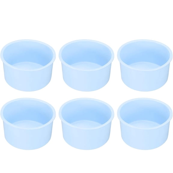 6 Pack Silicone Cake Pans Round, 4 Inch Non-stick Baking Molds for Cheesecake Cupcake Bread, Soft Flexible Easy Release , Mini Cake Mold Set for Wedding Party Dessert
