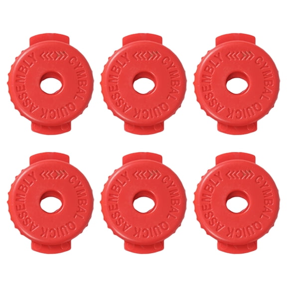 6 Pack Silicone Cymbals Locking Nut Drum Cymbals Fasteners Quick Releasing Silicone Texture for Percussion Replacement