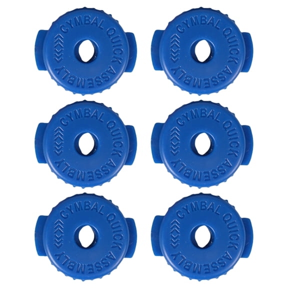 6 Pack Silicone Cymbals Locking Nut Drum Cymbals Fasteners Quick Releasing Silicone Texture for Percussion Replacement