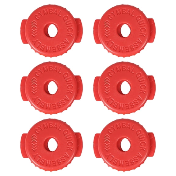 6 Pack Silicone Cymbals Locking Nut Drum Cymbals Fasteners Releasing Silicone Texture for Percussion Replacement