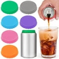 thumbnail image 1 of 6 Pack Silicone Soda Can Cover Lids, Reusable BPA Free Silicone Can Cover, Stopper and Protector for Soda, Beer, Beverage, Juice, Coke, Fits Standard Cans, 1 of 6