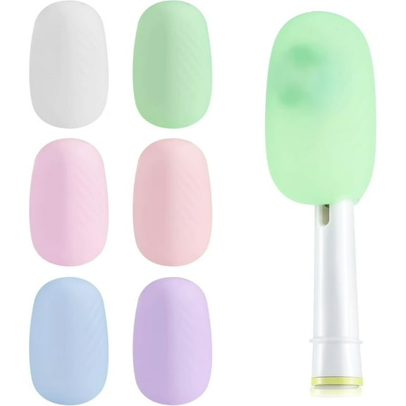6 Pack Silicone Toothbrush Covers, Caps for Electric & Manual Toothbrush Heads