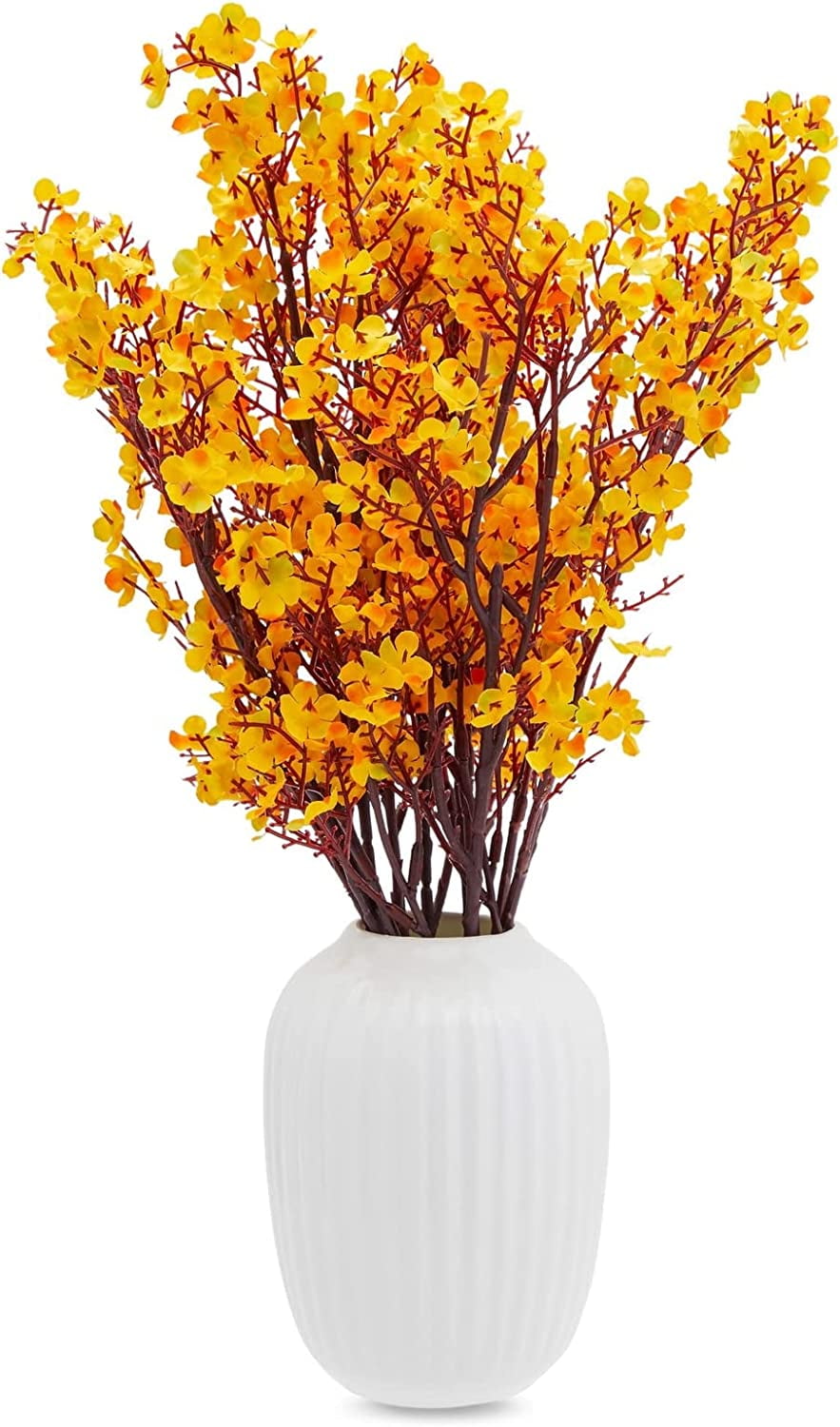 6 Pack 20 Silk Artificial Baby's Breath Flowers With Stem, Babies Breath  Faux Flower Bouquet, Fake Floral Arrangement For Table, Orange : Target