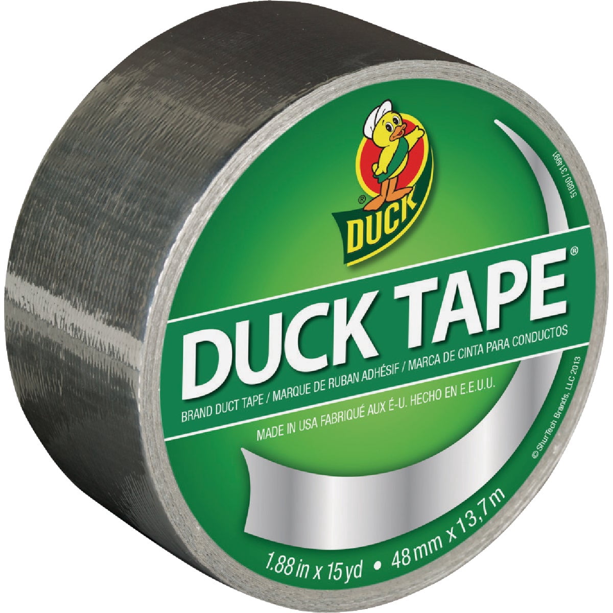 6-pack Duck Brand Silver Duct Tape Roll - Adhesive - 6 Pack, 1.88" x 15 YD — Residential Use, Standard Application