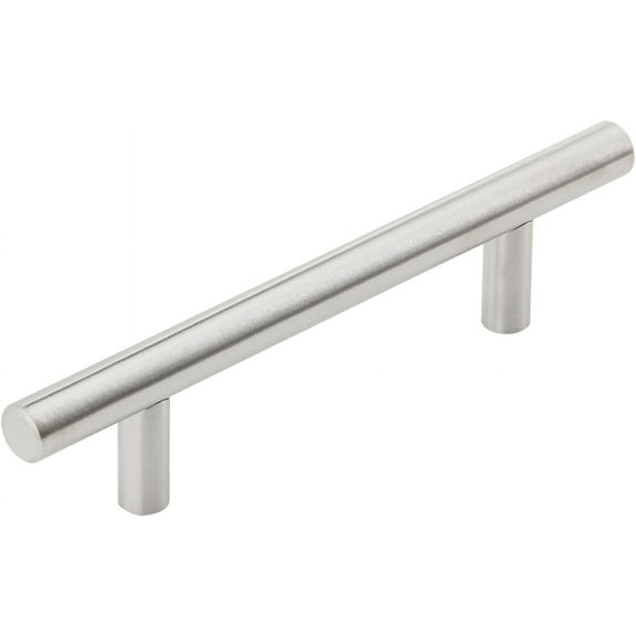 6 Pack - Silverline Cabinet Drawer Door Handles 3.75"(96mm) Hole Center, Brushed Satin Nickel, Hollow Pulls for Kitchen Bathroom