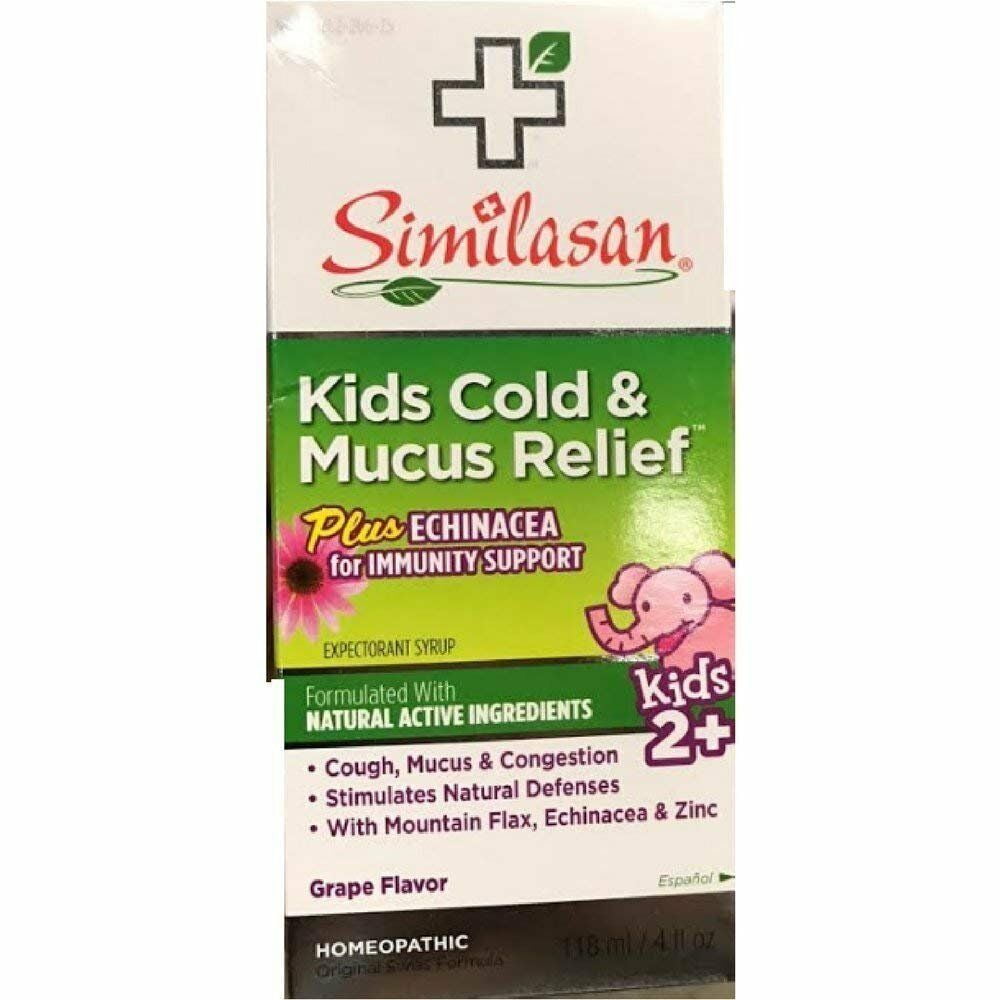 6 Pack - Similasan Kids Cold & Mucus Relief Syrup Plus Echinacea 4 oz