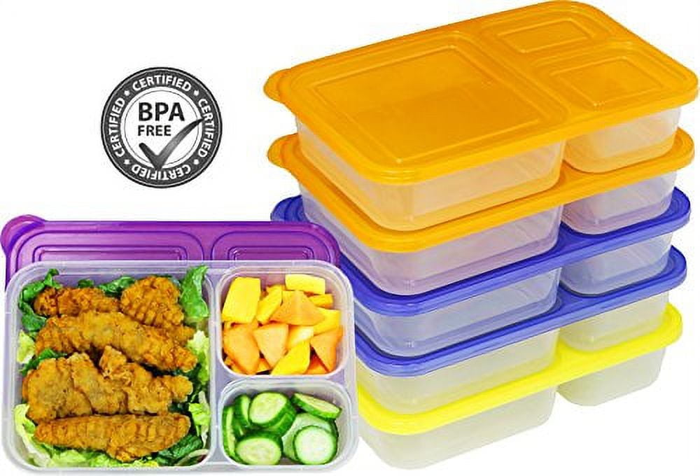 10 Pack - SimpleHouseware 3 Compartment Food Grade Meal Prep Storage  Container Boxes (36 ounces)
