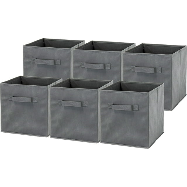 SimpleHouseware 6Pack Foldable Fabric Cube Storage Bin, Tote Box