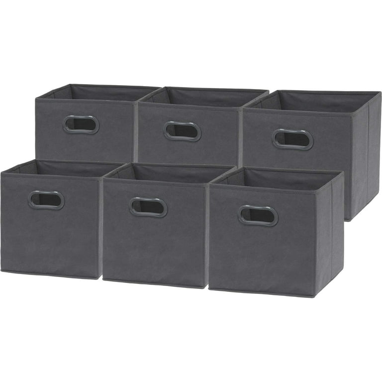Dropship 6 Pack Fabric Storage Cubes With Handle, Foldable 11 Inch