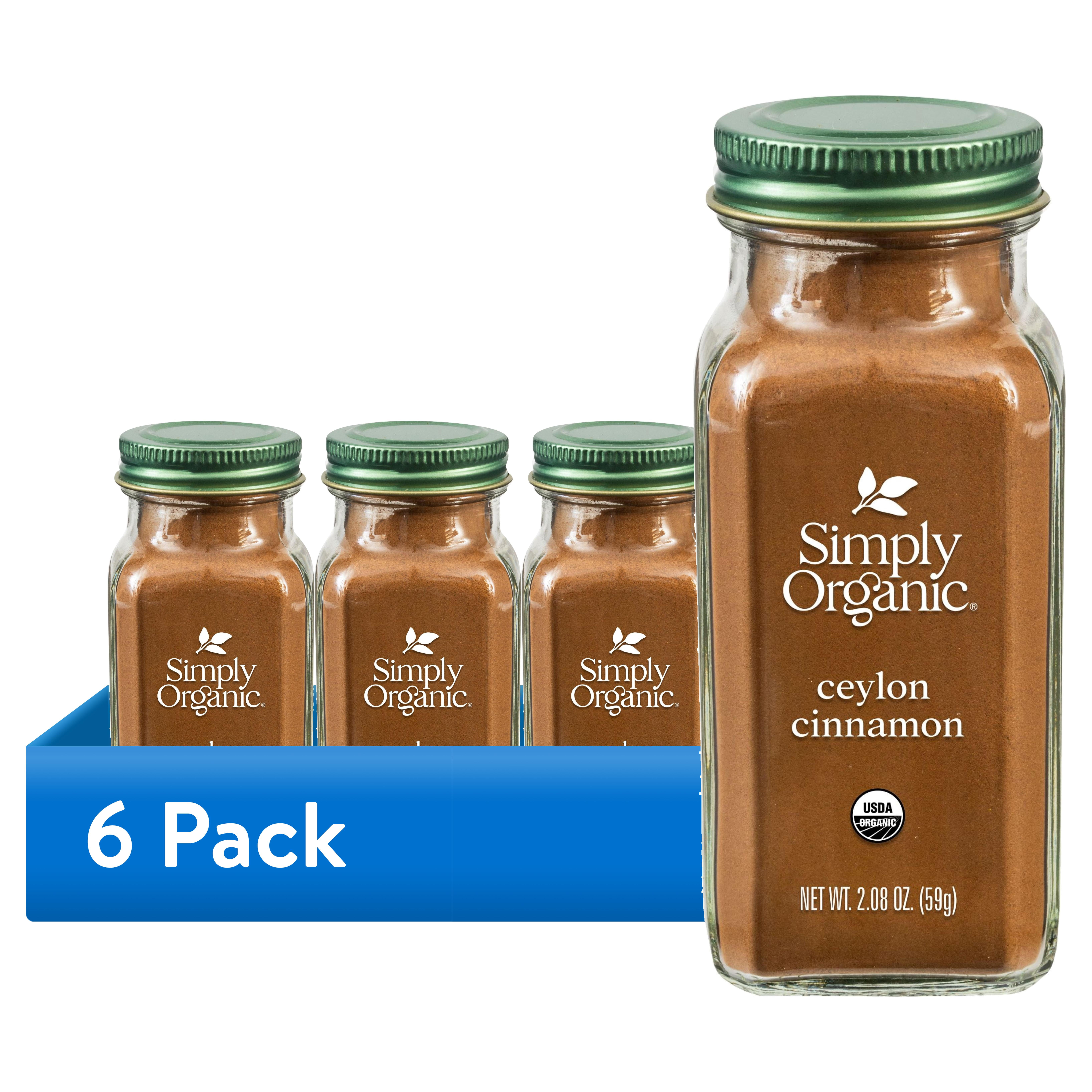 (6 pack) Simply Organic Ceylon Cinnamon Ground Certified Organic 2.08 oz. Bottle