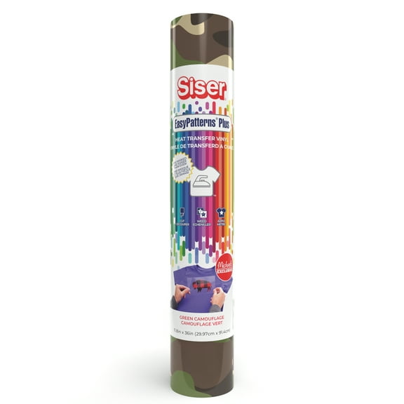 Siser EasyPatterns Plus Green Camouflage Heat Transfer Vinyl, 6 Pack