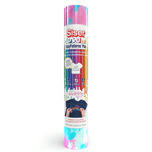 Siser EasyPatterns Plus Heat Transfer Vinyl, Mandy's Splatter, 6 Pack