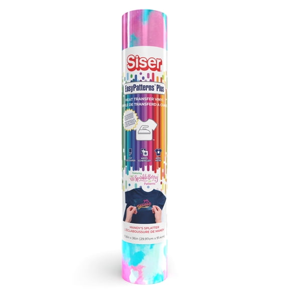 Siser EasyPatterns Plus Heat Transfer Vinyl, Mandy's Splatter, 6 Pack