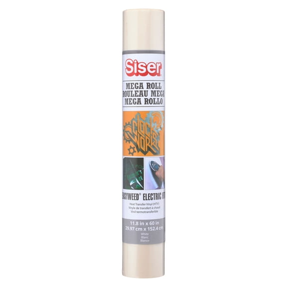 Siser Easyweed White Electric Heat Transfer Vinyl Mega Roll, 6 Pack