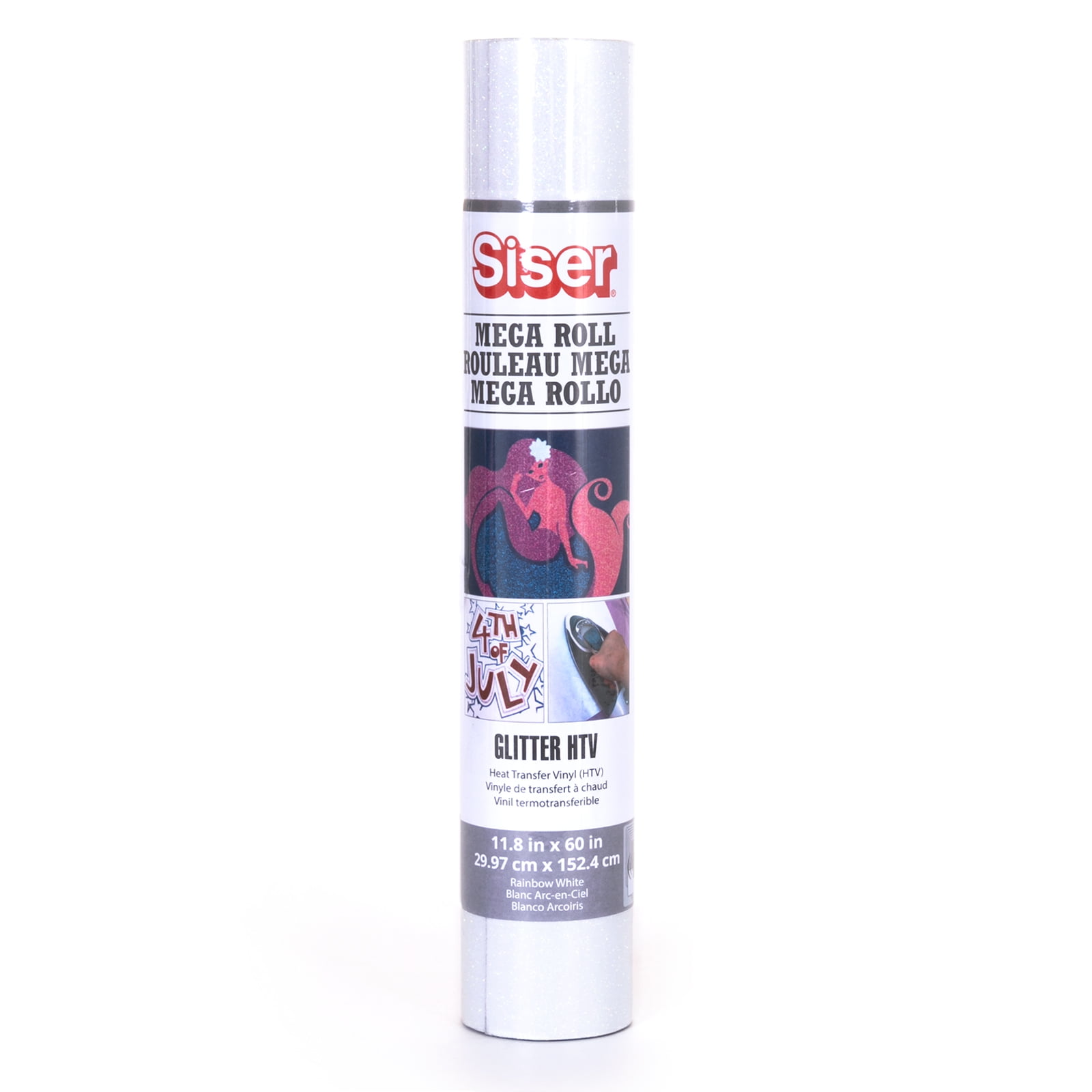 Siser Glitter Heat Transfer Vinyl Mega Roll, 6 Pack