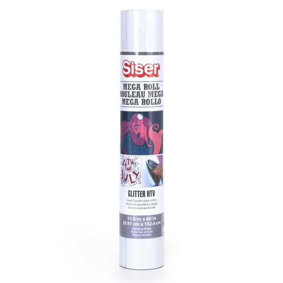 Siser Glitter Heat Transfer Vinyl Mega Roll, 6 Pack