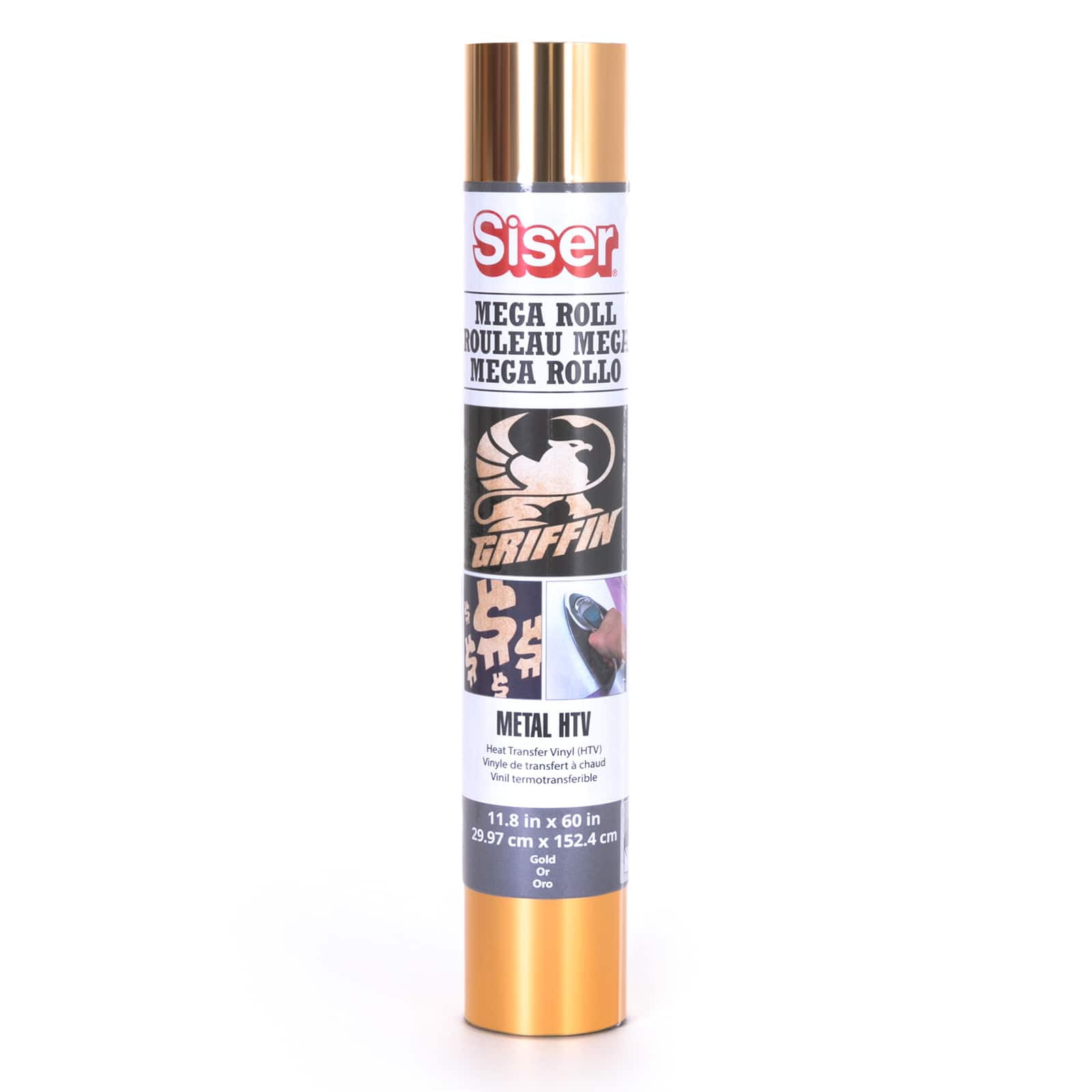 Siser Metal Heat Transfer Vinyl Mega Roll, Gold, 6 Pack
