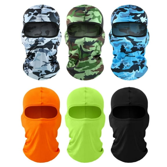 6 Pack Ski Mask Cover Balaclava Full Face Mask Summer Breathable Cooling Face Cover UV Protection Bandana Scarf Men Women Outdoor Sports Cycling Running