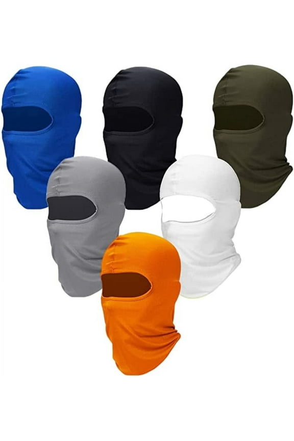 6 Pack Ski Mask Cover Full Face Mask Summer Face Covering Ice Silk Sun Protection Balaclava Women Men Outdoor Sports