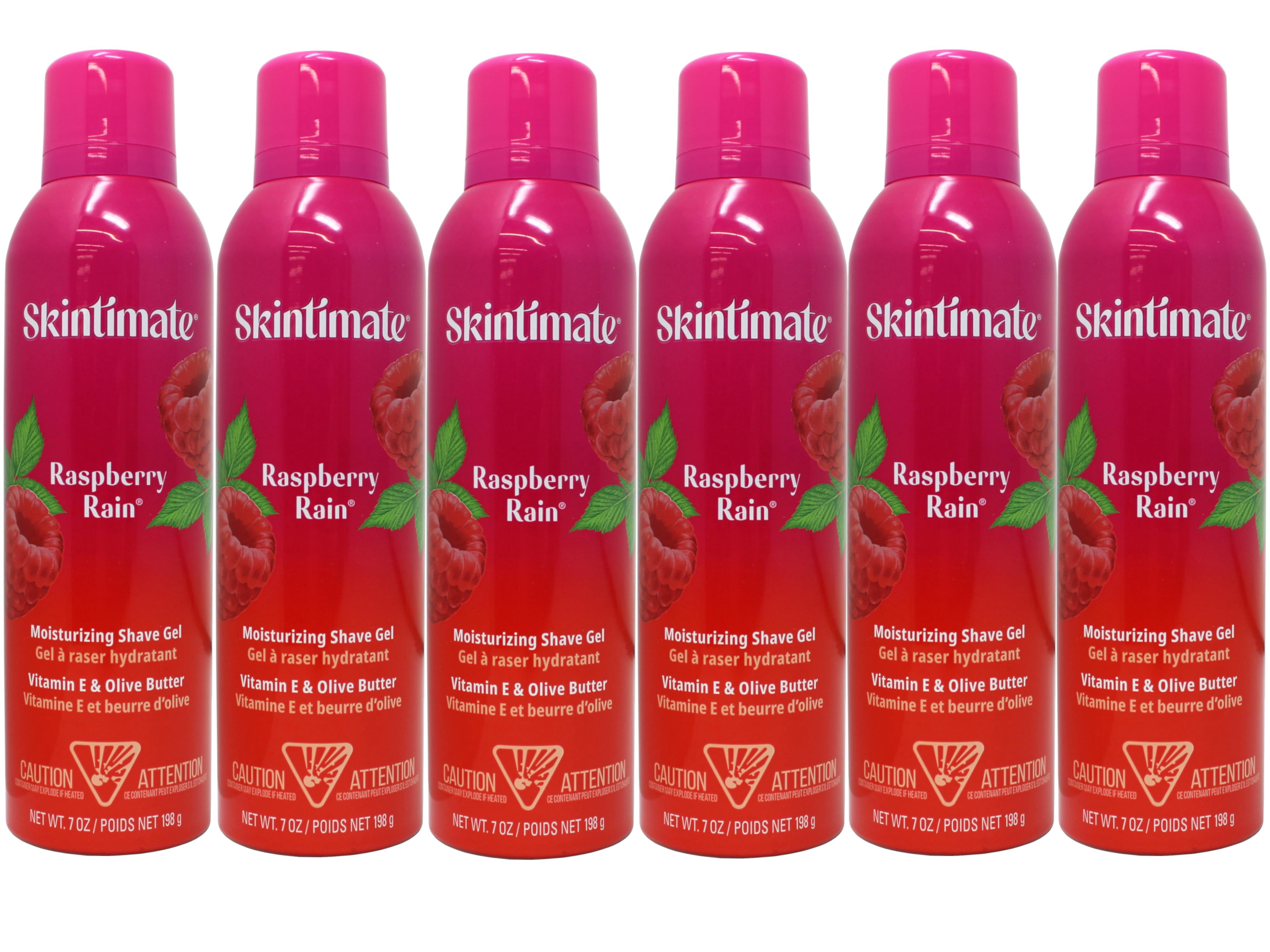 6 Pack - Skintimate Raspberry Rain Moisturizing Shave Gel with Vitamin ...