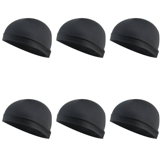 6 Pack Skull Caps Helmet Liner Sweat Wicking Cap Running Hats Cycling Skull Caps for Men Women
