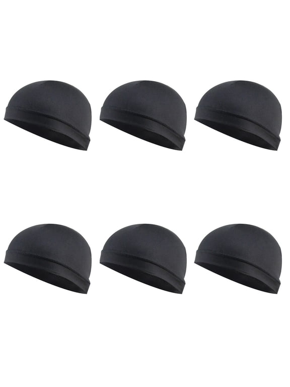 6 Pack Skull Caps Helmet Liner Sweat Wicking Cap Running Hats Cycling Skull Caps for Men Women