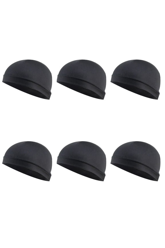 6 Pack Skull Caps Helmet Liner Sweat Wicking Cap Running Hats Cycling Skull Caps for Men Women