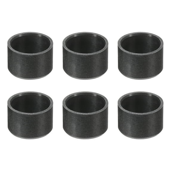 6 Pack Sleeve Bearing Plastic Bushings ID 10mm x OD 12mm x Length 8mm POM Wrapped Oilless Bushing, Black