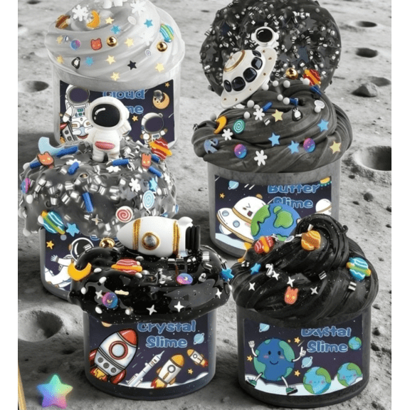 6 Pack Slimes Kit with Cloud, Butter Clear Water Slime, Non-Sticky Soft Sensory Gift, Slime Party Favors, Goodie Bag Stuffers