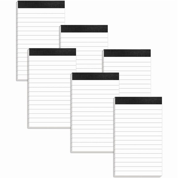 6 Pack Small Notepads 3 x 5 Inch Lined Writing Note Pads