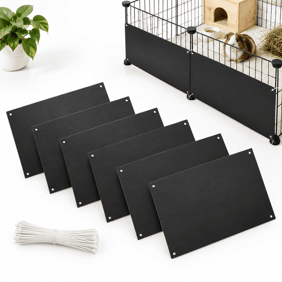 6 Pack Small Pet Cage Liner Protection Blocks, 10'' x 8'' Habitat Siding Accessories