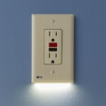 thumbnail image 1 of 6 Pack - SnapPower GuideLight 2 [For GFCI Outlets] - Replaces Plug-In Night Light - Electrical Receptacle Wall Plate with LED Night Lights - Auto On/Off Sensor - (GFCI, Ivory), 1 of 6