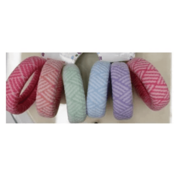 6-Pack Soft Patterned Elastic Hair Ties for Girls – Multicolor No-Snag Ponytail Holders