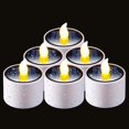 6Pack Solar Candles Outdoor Waterproof Dusk to Dawn LED Tea Light