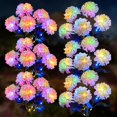 thumbnail image 1 of 6 Pack Solar Garden Lights Outdoor, LED Colorful Waterproof Solar Powered Hydrangea Flowers Landscape Lights for Patio, Outside Yard, Pathway Decorative, Décor, Two Lighting Modes, 1 of 8