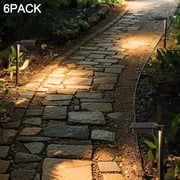 6 Pack Solar Pathway Lights Outdoor, Bright Solar Lights Outdoor, IP65 Waterproof Solar Garden Lights Solar Landscape Lighting for Yard Patio Walkway Driveway Pathway, Square