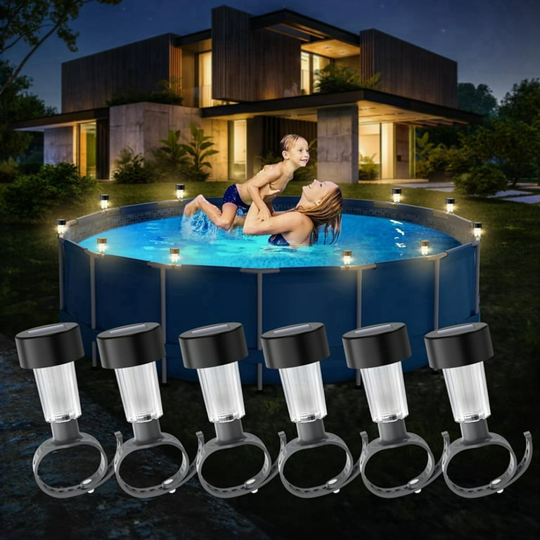 Pool fence solar lights hot sale