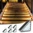 thumbnail image 1 of 6 Pack Solar Stair Lights Outdoor Stair Lights with Waterproof IP67 LED Solar Light for Outside Light Decor for Stair, Deck, Front Step, Front Porch, Patio, Garden and Backyard, 1 of 7