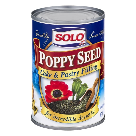 (6 Pack)Solo Cake & Pastry Filling, Poppy Seed, 12.5 Oz