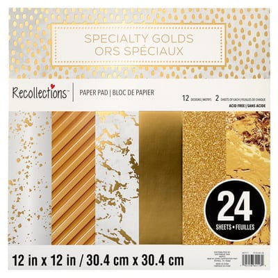 6 Pack: Specialty Golds Paper Pad by Recollections