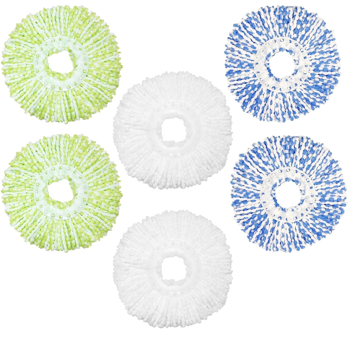 Home Times 6 Pack Microfiber Spin Mop Refill Pads Compatible with ...
