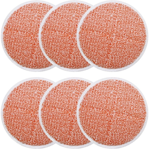 6 Pack Spinwave Mop Pads Replacement Set Compatible with Bissell Spinwave 2124 2039 Series: 6 Heavy Scrub Pads by ZOUYUE