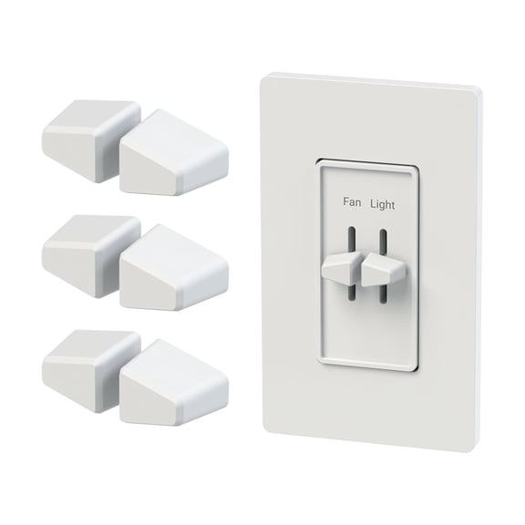 6 Pack Split Dimmer Knobs - Made in - Compatible with Skylark Fan & Light Controls