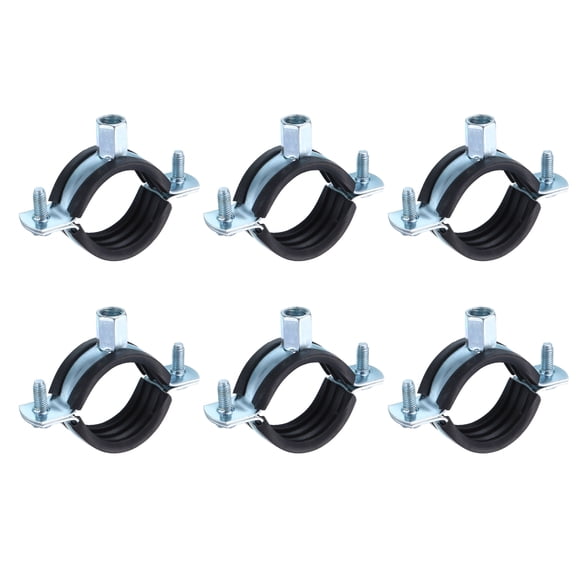 6 Pack Split Ring Pipe Hanger, 40mm/1.6inch Adjustable Pipe Bracket Clamp